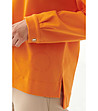 Дамска оранжева памучна блуза Kuritka-3 снимка