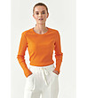 Дамска блуза в оранжево с памук Bea-0 снимка