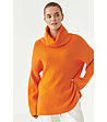 Оранжева дамски пуловер Mensa-0 снимка