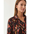 Многоцветна дамска риза с принт Fela-2 снимка
