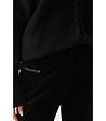 Черен памучен дамски панталон Triksi-2 снимка