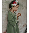 Детска рокля в зелено Milla-3 снимка