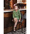 Зелена детска рокля с яка Sarita-2 снимка