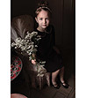 Черна детска рокля с яка Emma-3 снимка