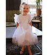 Бяла детска рокля с тюл Lily-0 снимка