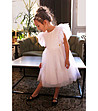 Бяла детска рокля с тюл Lily-2 снимка