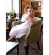 Бяла детска рокля с тюл Lily-3 снимка