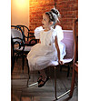 Бяла детска рокля с тюл Lily-4 снимка