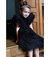 Черна рокля с тюл Lily-2 снимка
