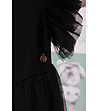 Черна рокля с тюл Lily-3 снимка