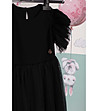 Черна рокля с тюл Lily-4 снимка