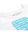 Детска бяла тениска от органичен памук Worldo-3 снимка