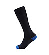 Unisex чорапи в тъмносин нюанс с контрастни линии-0 снимка