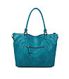 Дамска чанта в цвят тюркоаз Sarah-1 снимка