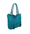 Дамска чанта в цвят тюркоаз Sarah-2 снимка