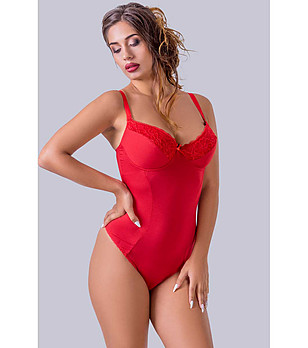 Червено боди тип прашки Lou снимка