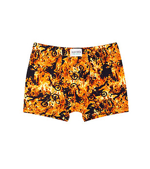 Детски боксерки с цветен принт от памук Cald снимка