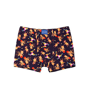 Детски боксерки с цветен забавен принт от памук Miko снимка