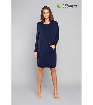 Тъмносиня рокля с джоб Tirana снимка