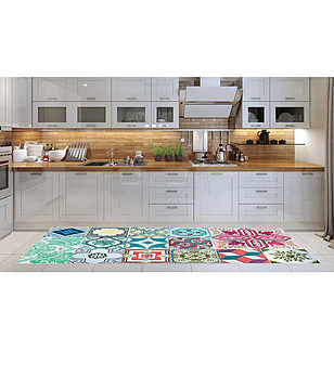 Пътека с принт в ярки цветове 180х52 см снимка