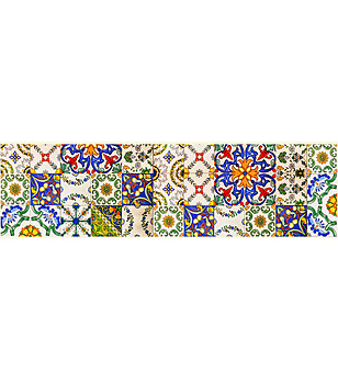 Пътека с многоцветен принт 180х52 см снимка