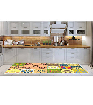 Многоцветна пътека с принт 180х52 см снимка