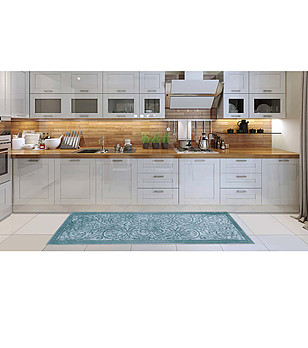 Пътека в сини нюанси с принт 180х52 см снимка