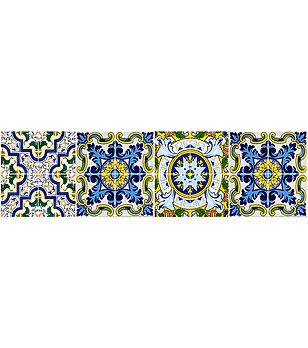 Пътека с многоцветен принт 180х52 см снимка