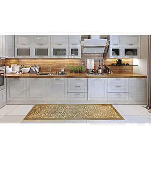 Пътека в бежови нюанси с принт 180х52 см снимка