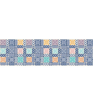 Пътека с многоцветен принт 180х52 см снимка