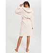 Дамски халат в цвят пудра Drina-3 снимка