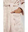 Дамски халат в цвят пудра Drina-4 снимка