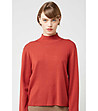 Мек дамски пуловер в рустик червен нюанс-0 снимка