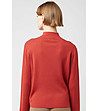 Мек дамски пуловер в рустик червен нюанс-1 снимка