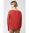 Дамски пуловер в нюанс на рустик червено-1 снимка