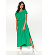Дълга зелена памучна рокля Sari-0 снимка