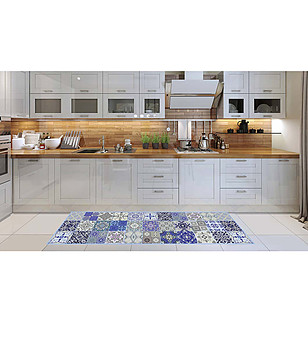 Пътека в сиво и лилаво 180х52 см снимка