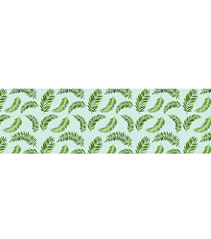 Пътека в цвят мента с флорален принт 180х52 см снимка