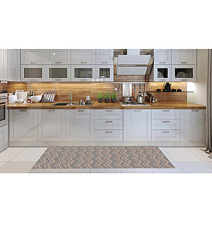 Пътека в сиво и розово 180х52 см снимка