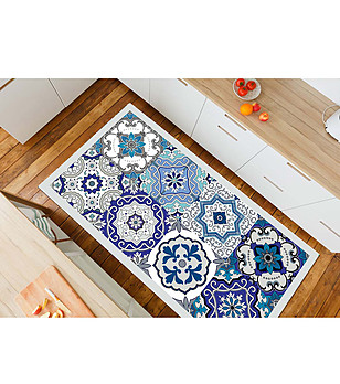 Пътека в сини нюанси с принт 180х52 см снимка