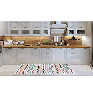 Многоцветна пътека със зигзаг принт 180х52 см снимка