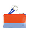 Кожено портмоне за ключове в оранжево и синьо Kimolos-0 снимка