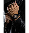 Черен мъжки часовник скелетон Harry-2 снимка