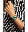 Сребрист дамски часовник със зелен циферблат Shelby-2 снимка