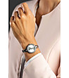 Дамски сребрист часовник с ефектна верижка Evelyn-2 снимка