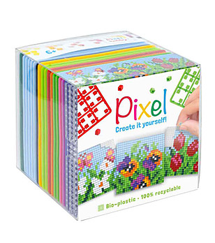 Креативен хоби комплект с пиксели с 3 картини Цветя снимка