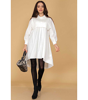 Бяла oversize рокля  Inetta снимка
