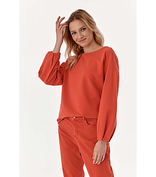 Дамска памучна оранжева блуза Submisa снимка