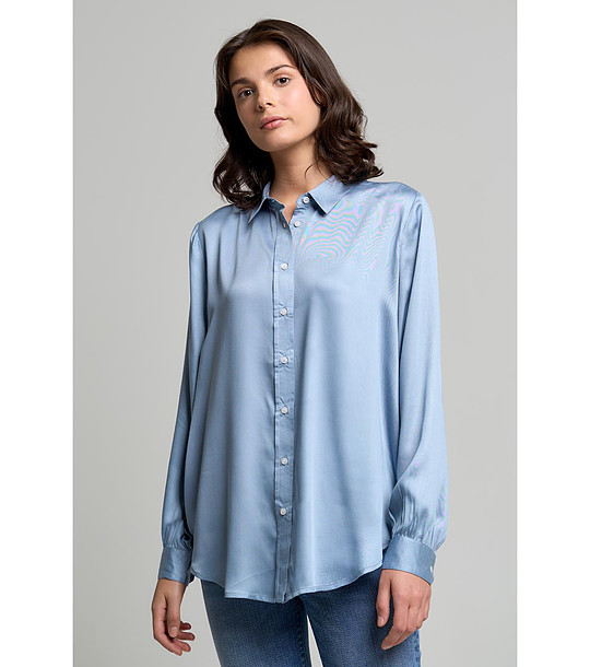Дамска синя риза Selma снимка