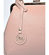 Дамска чанта от естествена кожа в цвят тъмна пудра Rina-2 снимка